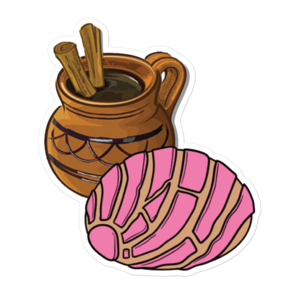 Cafecito y Pan Dulce Sticker (Coffee &amp; Sweet Bread)