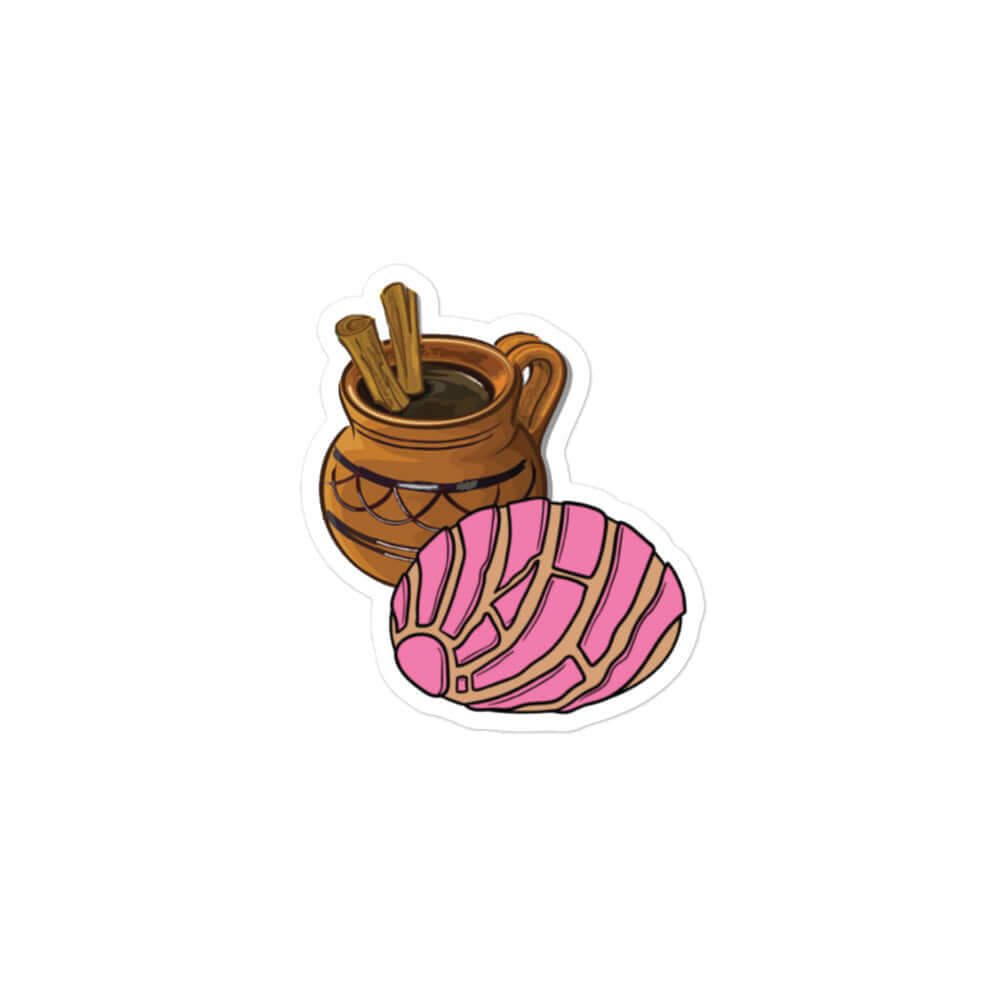 Cafecito y Pan Dulce Sticker (Coffee &amp; Sweet Bread)