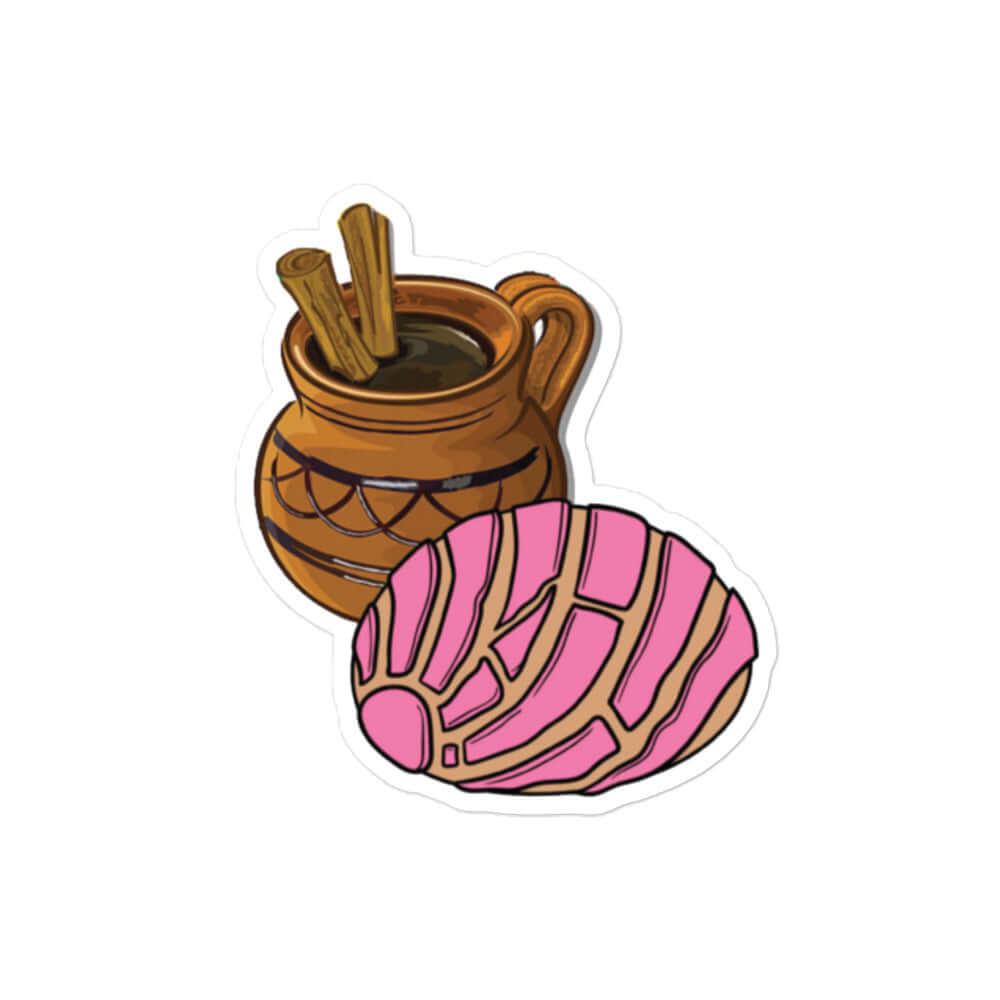 Cafecito y Pan Dulce Sticker (Coffee &amp; Sweet Bread)