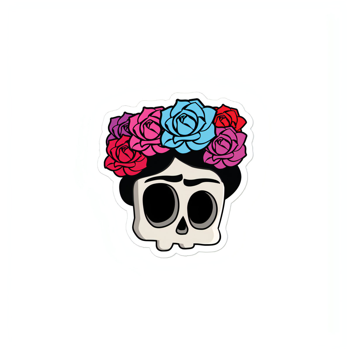 Calaverito como Frida Sticker (Frida Skull)